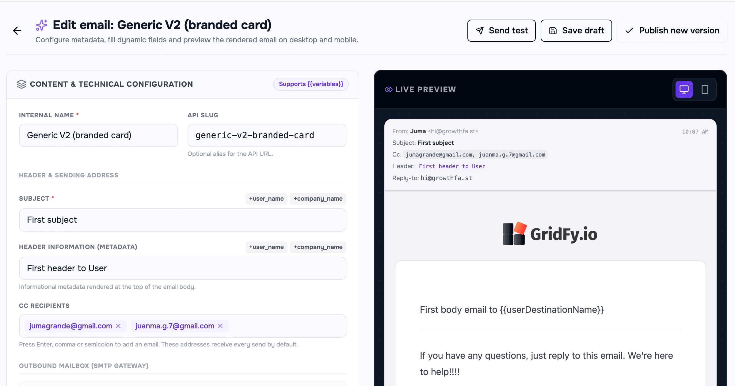 Connecting systems via API in SentFast